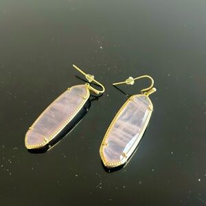Kendra Scott rose quartz earrings